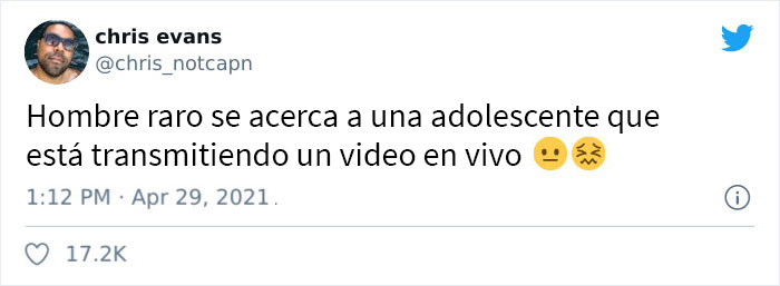Un hombre intentaba ligar con esta adolescente hasta que ella le dice que está grabando un video en directo