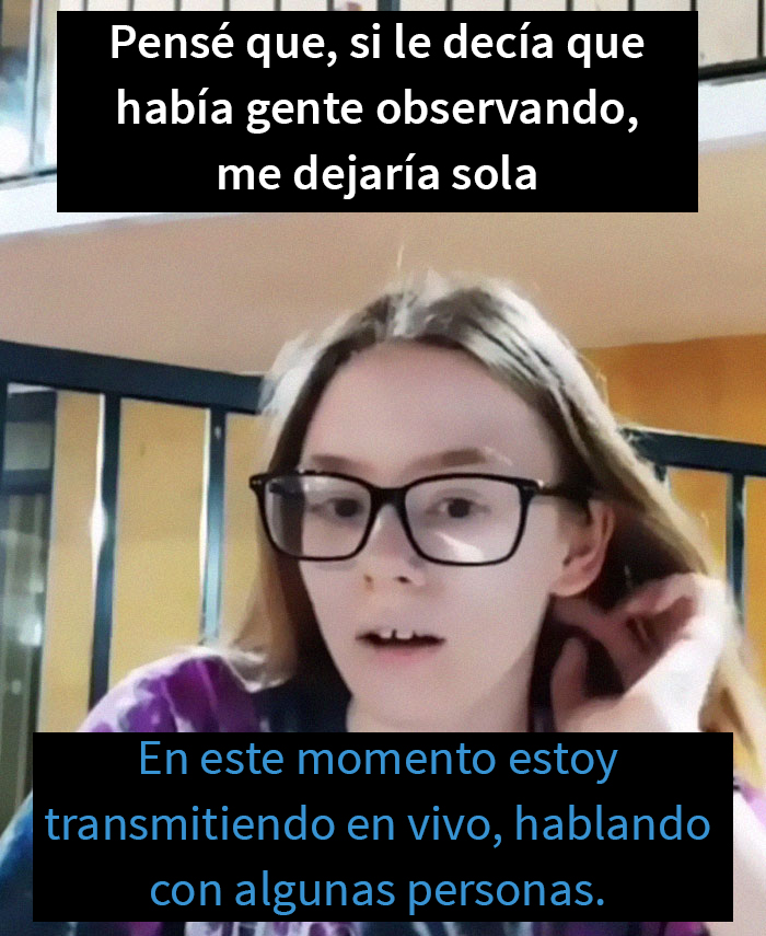 Un hombre intentaba ligar con esta adolescente hasta que ella le dice que está grabando un video en directo