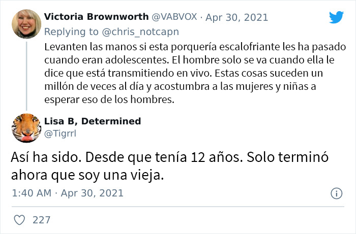 Un hombre intentaba ligar con esta adolescente hasta que ella le dice que está grabando un video en directo