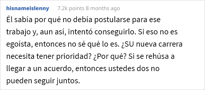 Esta mujer le pide a su marido que rechace su “trabajo soñado” por el bien de su carrera, o le pedirá el divorcio