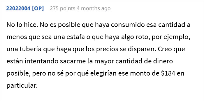 Esta persona no sabe si actuó mal al negarse a pagar las facturas de la casa que cuidaba y pide opiniones en Internet