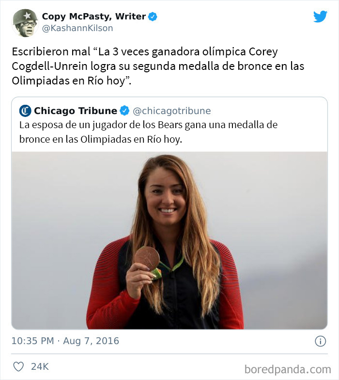 Cuando el autocorrector solo reconoce los logros masculinos
