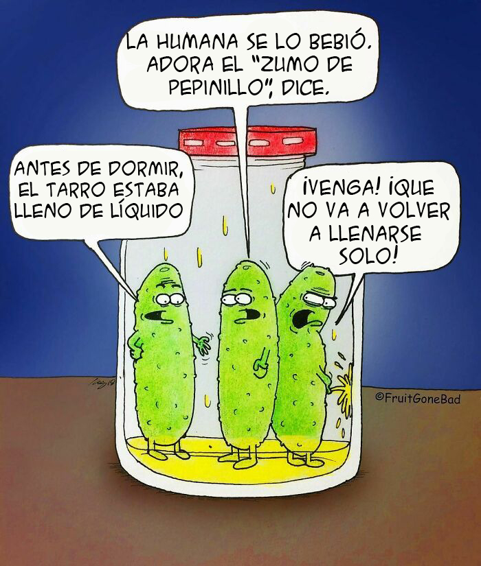 10 Divertidos cómics algo inapropiados, sobre "fruta echada a perder"