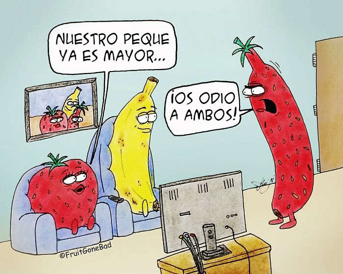 10 Divertidos cómics algo inapropiados, sobre "fruta echada a perder"