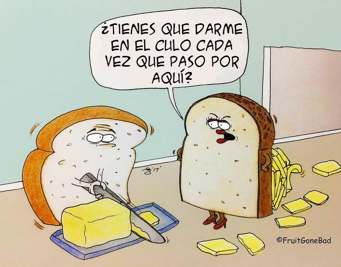 10 Divertidos cómics algo inapropiados, sobre "fruta echada a perder"
