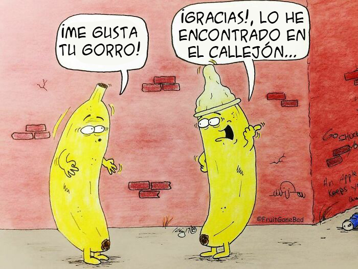 10 Divertidos cómics algo inapropiados, sobre "fruta echada a perder"