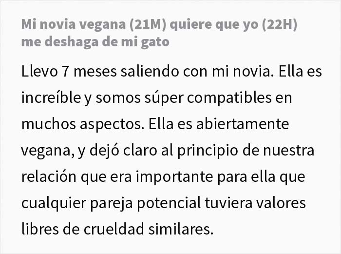 Esta chica vegana exigió a su novio que regale su gato, dándole un ultimátum