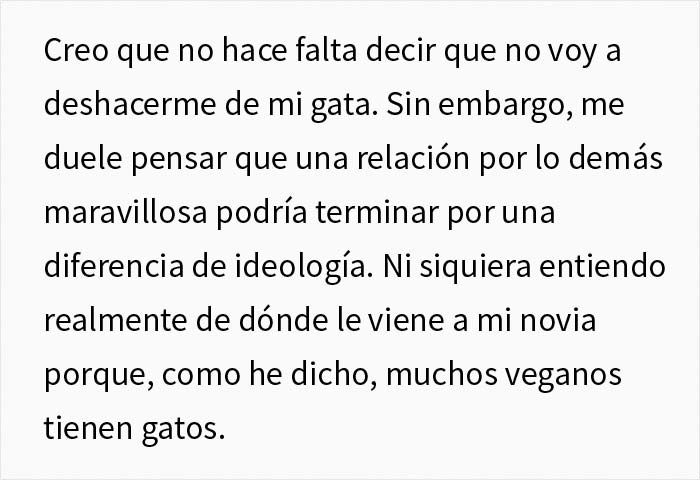Esta chica vegana exigió a su novio que regale su gato, dándole un ultimátum