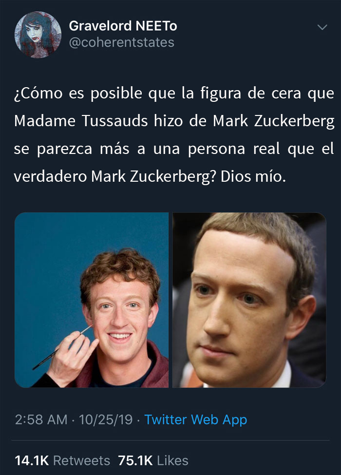 Una figura de cera viviente
