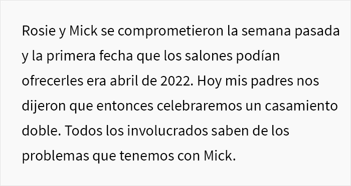 Estos padres exigieron a la novia que compartiera la boda con su hermana y su novio tóxico, y ella les retira la invitación a todos
