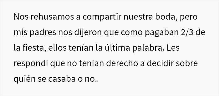 Estos padres exigieron a la novia que compartiera la boda con su hermana y su novio tóxico, y ella les retira la invitación a todos