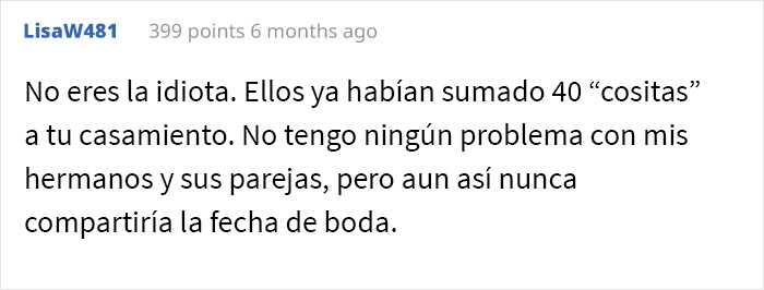 Estos padres exigieron a la novia que compartiera la boda con su hermana y su novio tóxico, y ella les retira la invitación a todos
