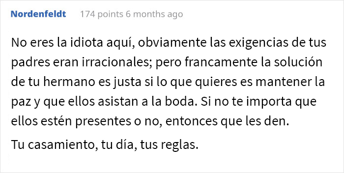 Estos padres exigieron a la novia que compartiera la boda con su hermana y su novio tóxico, y ella les retira la invitación a todos