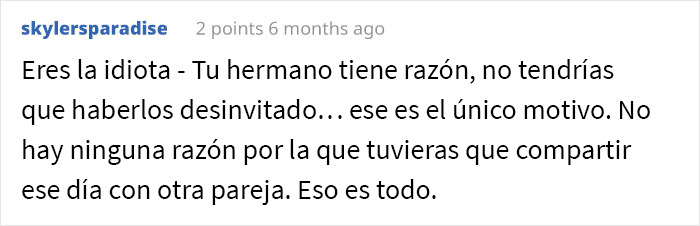 Estos padres exigieron a la novia que compartiera la boda con su hermana y su novio tóxico, y ella les retira la invitación a todos