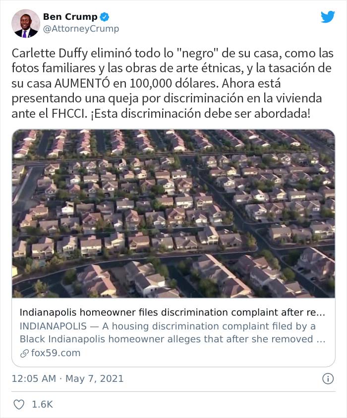 Esta mujer negra consiguió que el valor de su casa aumentara en 100,000$ eliminando obras de arte africanas, fotos familiares e invitando a un amigo blanco durante la tasación