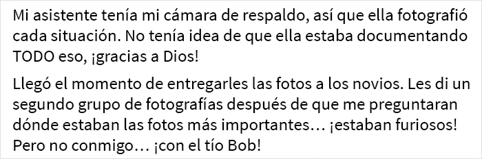 Esta fotógrafa de bodas comparte su historia de terror con un invitado que no la dejaba hacer su trabajo
