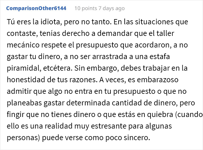 Esta mujer evita gastar dinero diciendo que está arruinada cuando en realidad gana un buen salario, y recibe opiniones divididas