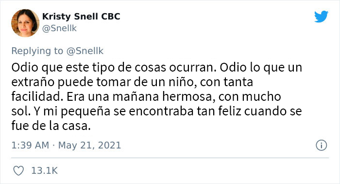 Esta madre cuenta cómo su vecina rescató a su hija de 13 años cuando un extraño la perseguía