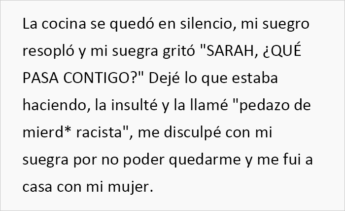 Este hombre abandonó un almuerzo familiar tras un comentario racista de su cuñada sobre su forma de cocinar