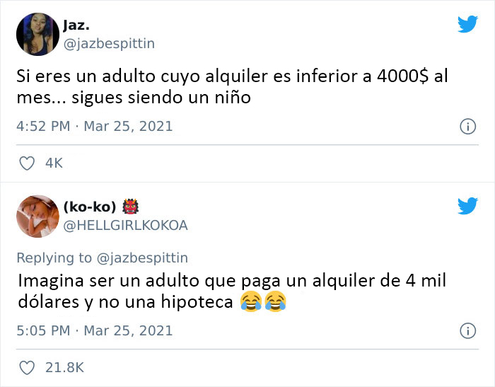 4000 dólares de alquiler