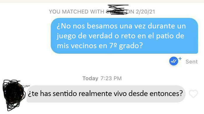 Hice match con la primera chica que besé, no estaba seguro de si lo recordaría