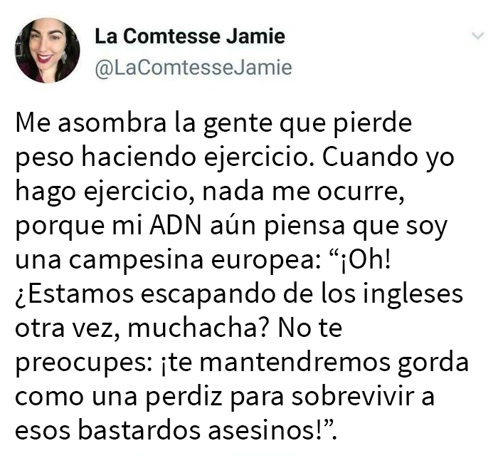 Te mantendremos gorda como una perdiz