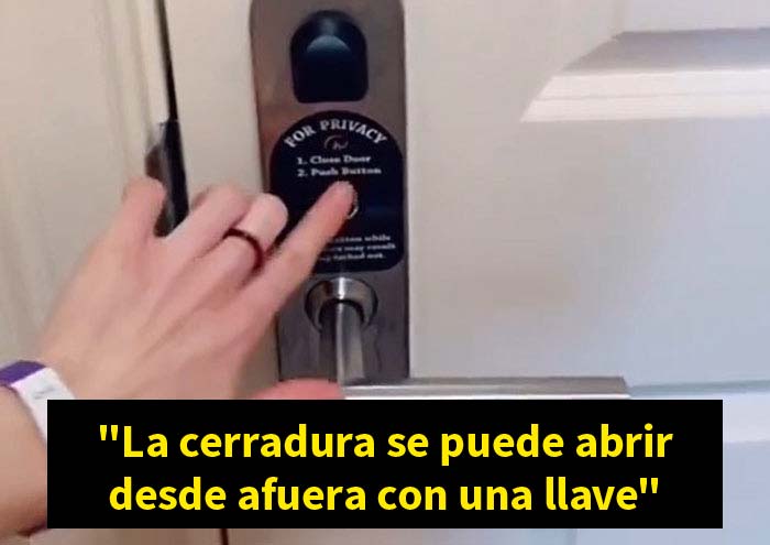 Esta mujer comparte detalles de las habitaciones de hotel en los que fijarse para saber si son seguras