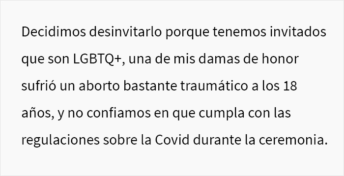Esta pareja desinvita a uno de los invitados de su boda debido a sus publicaciones en Facebook y genera opiniones divididas en la gente