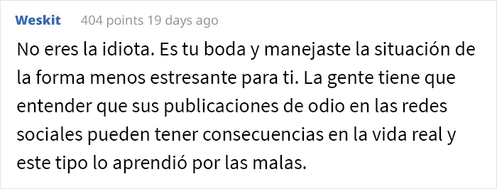 Esta pareja desinvita a uno de los invitados de su boda debido a sus publicaciones en Facebook y genera opiniones divididas en la gente