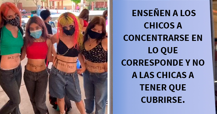“Enseñen a los chicos a concentrarse y no a las chicas a cubrirse”: Esta protesta de adolescentes contra el código de vestimenta «sexista» se vuelve viral