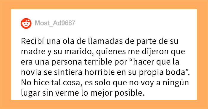 Esta mujer se pregunta si se equivocó al “opacar” a la novia en una boda muy informal