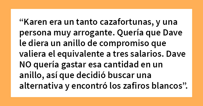 Este hombre le regaló un anillo de diamante falso a su novia cazafortunas, y accidentalmente se vengó cuando ella intentó venderlo