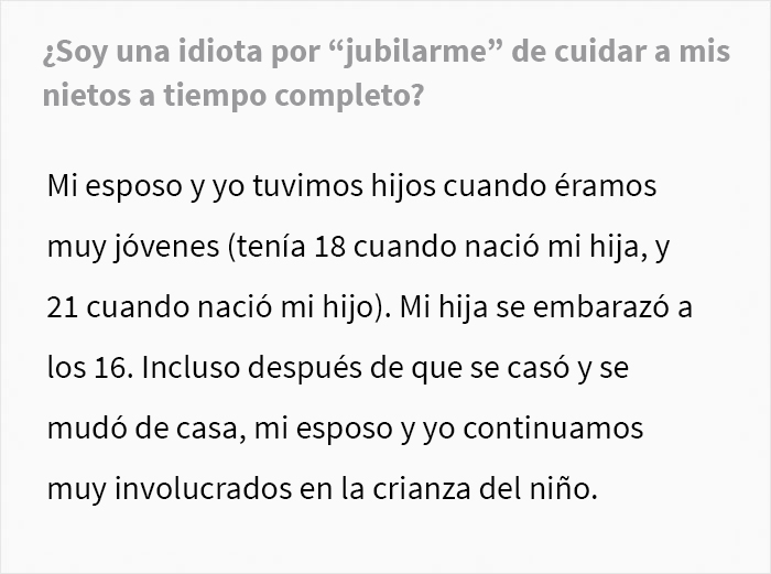 Esta abuela quiere comenzar a vivir su vida de una vez, por lo que se “jubila” de cuidar a sus nietos, y su hija se molesta