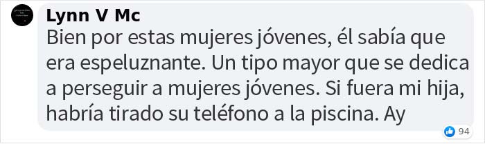Esta mujer se enfrentó a un pervertido que hacía fotos a ella y a su amiga en la piscina y divide a Internet
