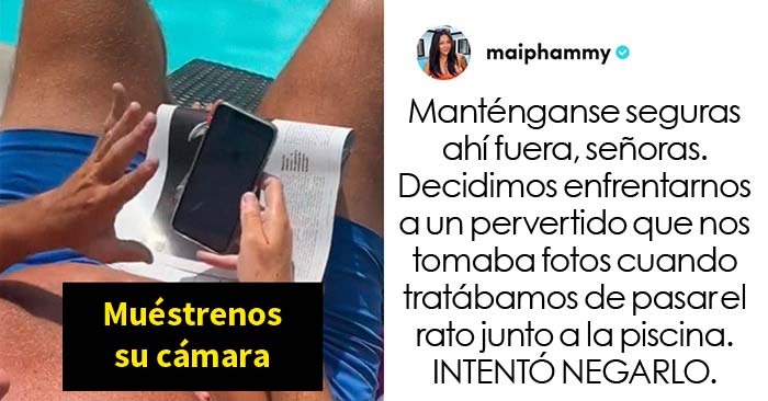 Esta mujer se enfrentó a un pervertido que hacía fotos a ella y a su amiga en la piscina y divide a Internet
