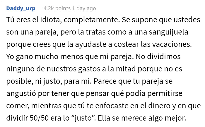 Este hombre rico no se da cuenta de que su novia no puede permitirse su estilo de vida lujoso, llegando a saltarse comidas durante las vacaciones, y se pregunta si está equivocado
