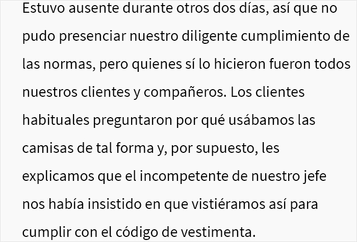 Se exigió a esta mujer embarazada de 8 meses que cumpliera con el código de vestimenta del trabajo, y consiguió que los clientes presentaran quejas al respecto