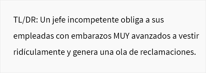 Se exigió a esta mujer embarazada de 8 meses que cumpliera con el código de vestimenta del trabajo, y consiguió que los clientes presentaran quejas al respecto