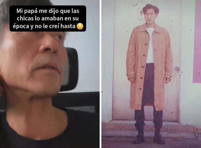 20 Hijos que se dieron cuenta de que sus padres molaban más que ellos y compartieron sus fotos en un reto de Tiktok