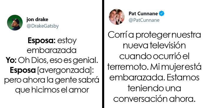 Estos papás bromean sobre los embarazos de sus esposas y aquí están 16 de los mejores tuits