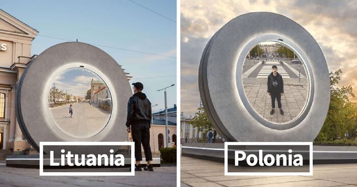 Lituania y Polonia han construido un «portal» que conecta dos de sus ciudades y a la gente le encanta