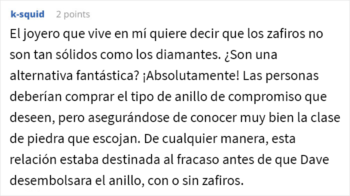 Este hombre le regaló un anillo de diamante falso a su novia cazafortunas, y accidentalmente se vengó cuando ella intentó venderlo