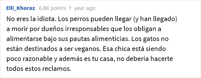 Esta hijastra monta un escándalo cuando sus padres se niegan a alimentar a su gato con comida vegana