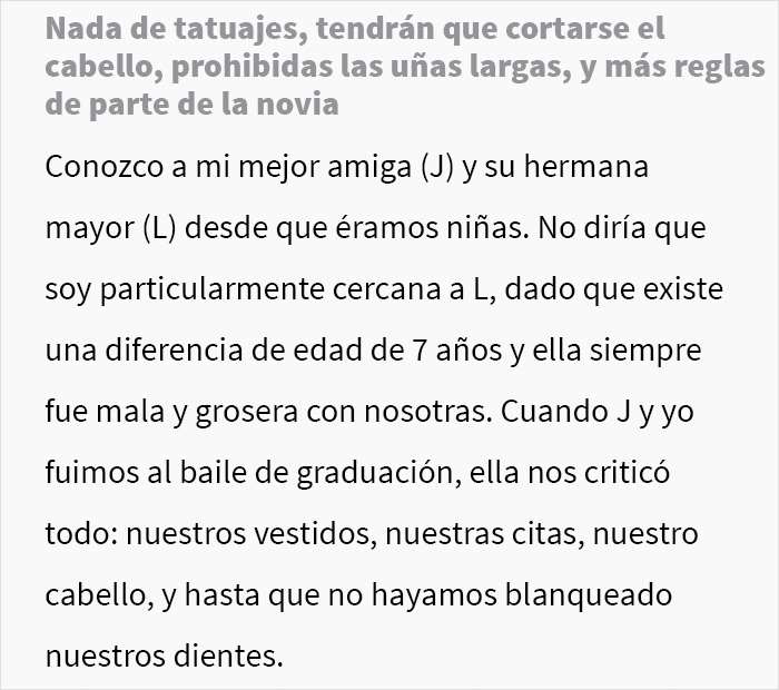 Esta novia lunática envió una lista de normas demenciales a sus damas de honor, y la gente alucina