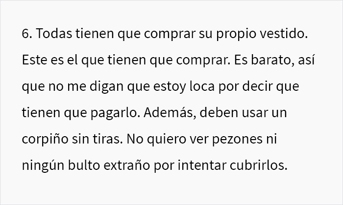 Esta novia lunática envió una lista de normas demenciales a sus damas de honor, y la gente alucina