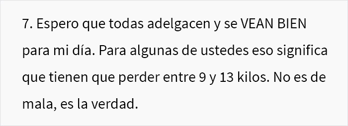 Esta novia lunática envió una lista de normas demenciales a sus damas de honor, y la gente alucina