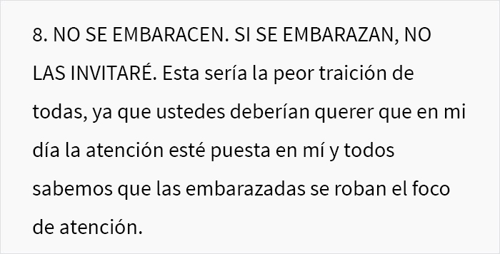 Esta novia lunática envió una lista de normas demenciales a sus damas de honor, y la gente alucina