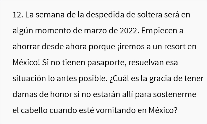 Esta novia lunática envió una lista de normas demenciales a sus damas de honor, y la gente alucina