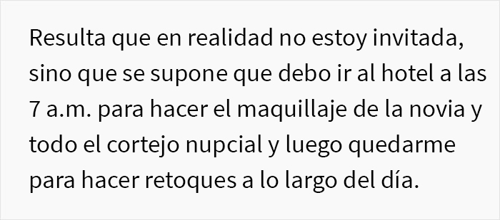 Esta mujer recibe una invitación a una boda y se entera de que no la quieren como invitada, sino como empleada gratis