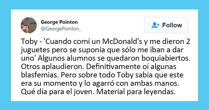 Este profesor pidió a sus alumnos de 1º que compartieran lo mejor que les había pasado en la vida y estas son 11 de las respuestas más conmovedoras